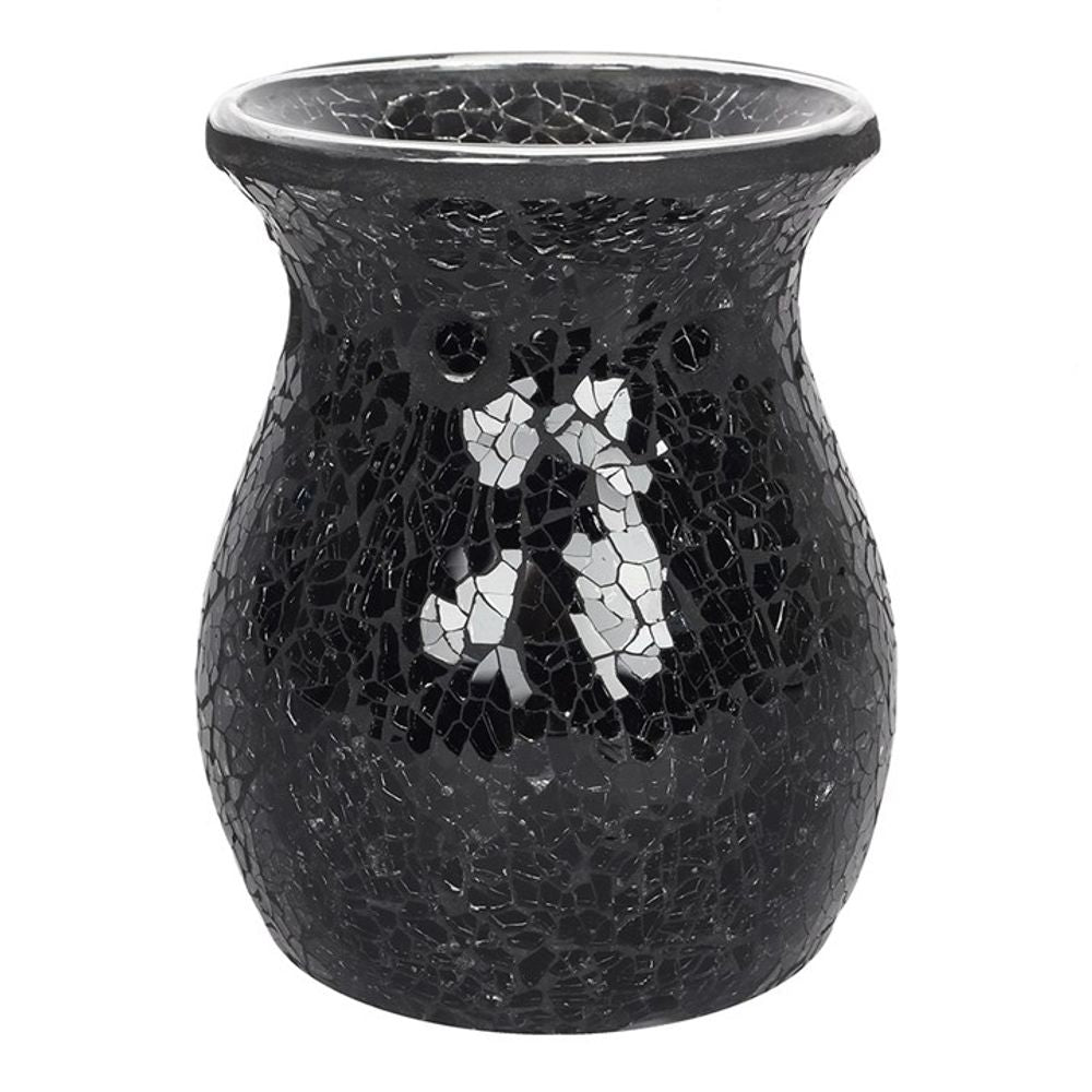 Large Black Crackle Oil Burner