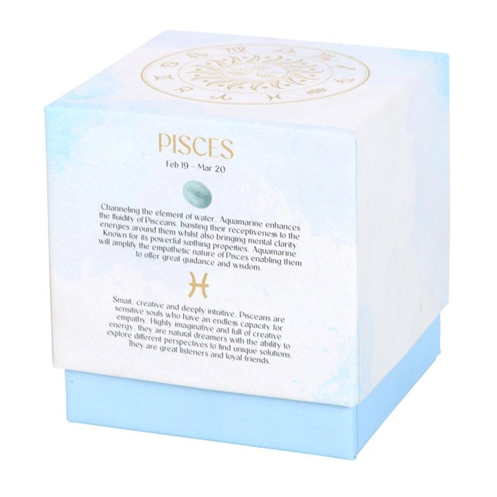 Pisces Gardenia Gemstone Zodiac Candle