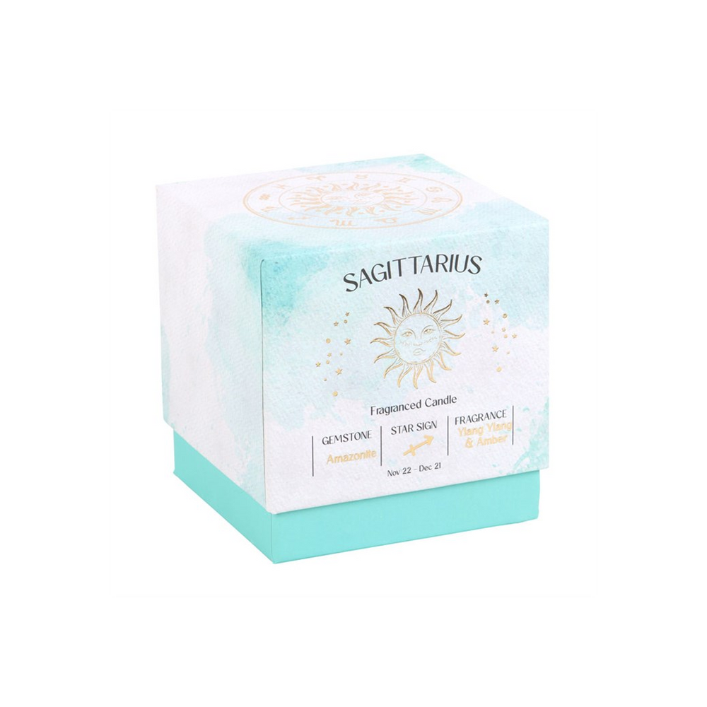 Sagittarius Ylang Ylang & Amber Gemstone Zodiac Candle