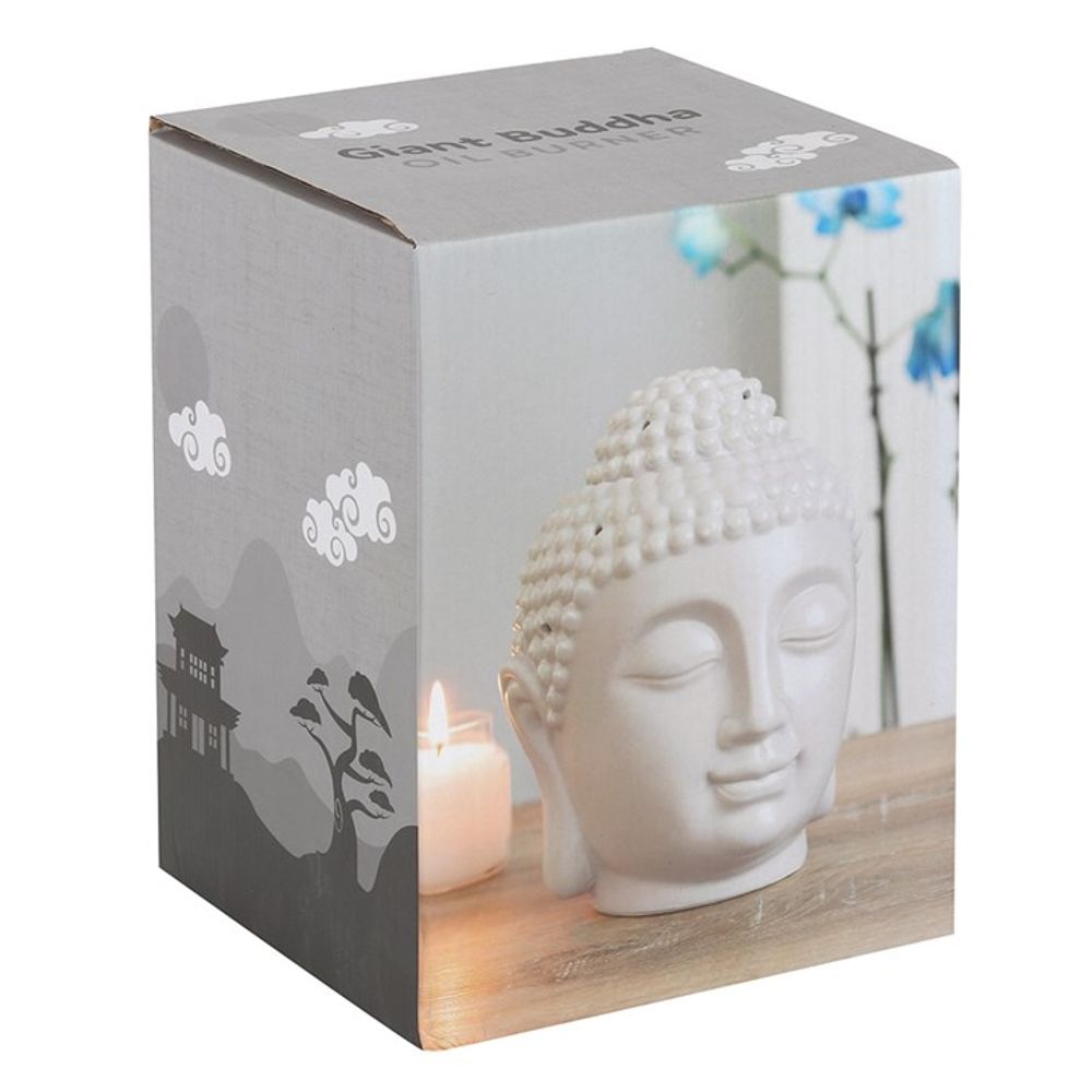 Large Grey Buddha Head Oil Burner